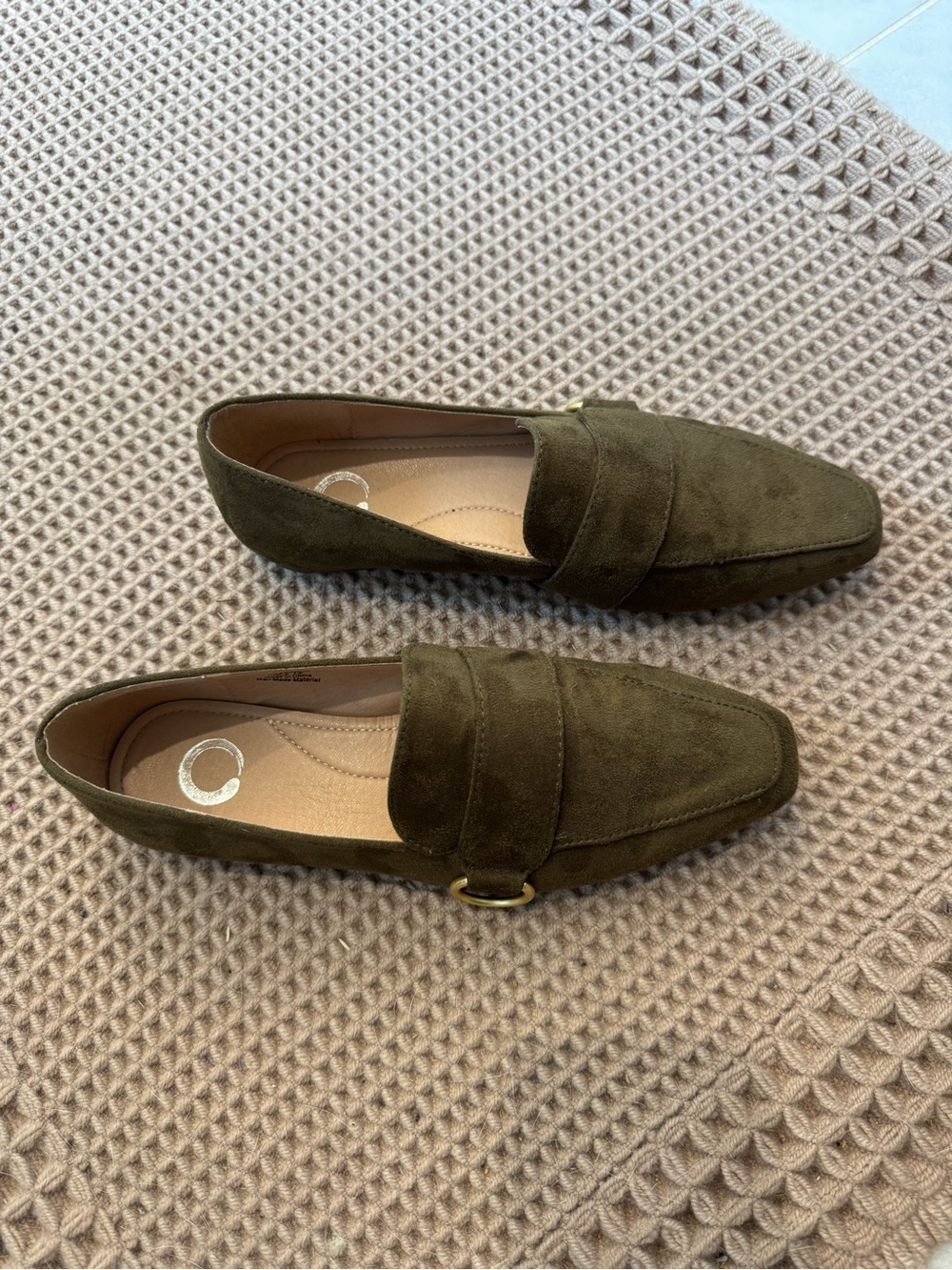 Women's Olive Suede Loafers - Classic Slip-On Style